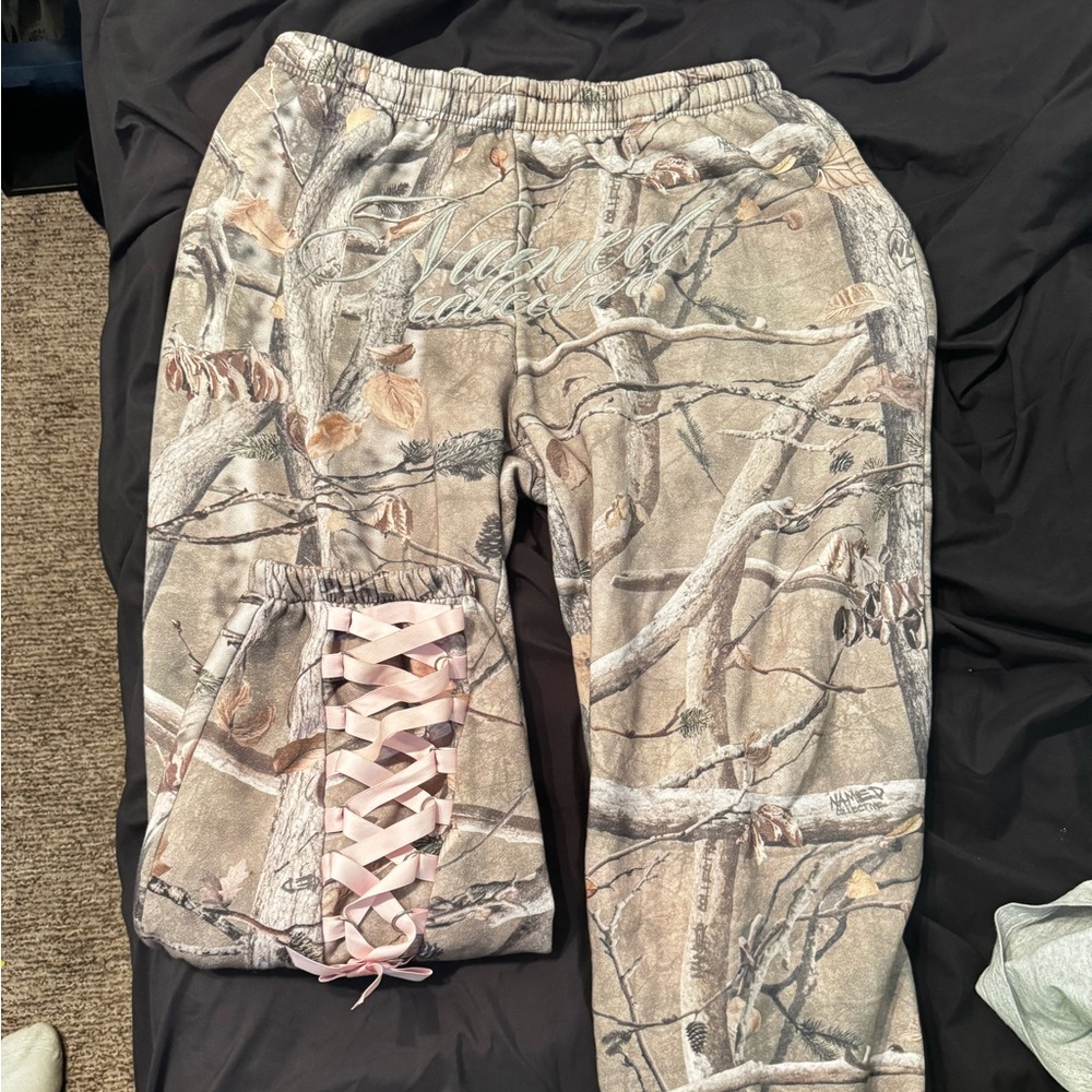 Gray and Pink Sweatpants Comfortable Joggers